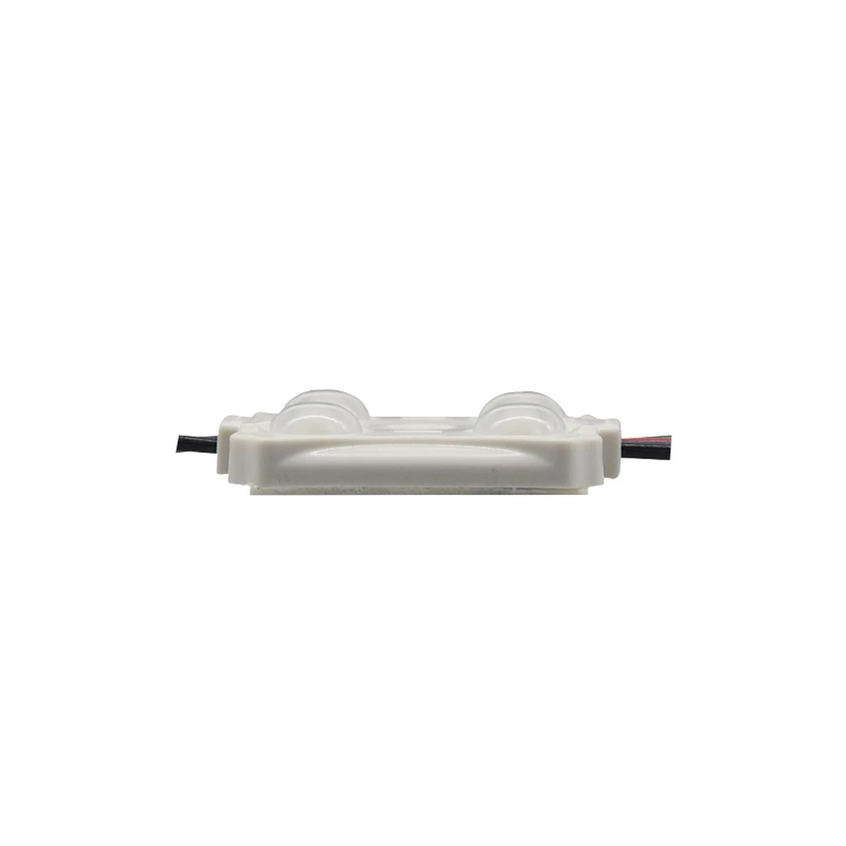 Perfil lateral del módulo LED RGB 24V 1,44W IP67 con cuatro ópticas SMD5050 y cuerpo de 8,1 mm de altura