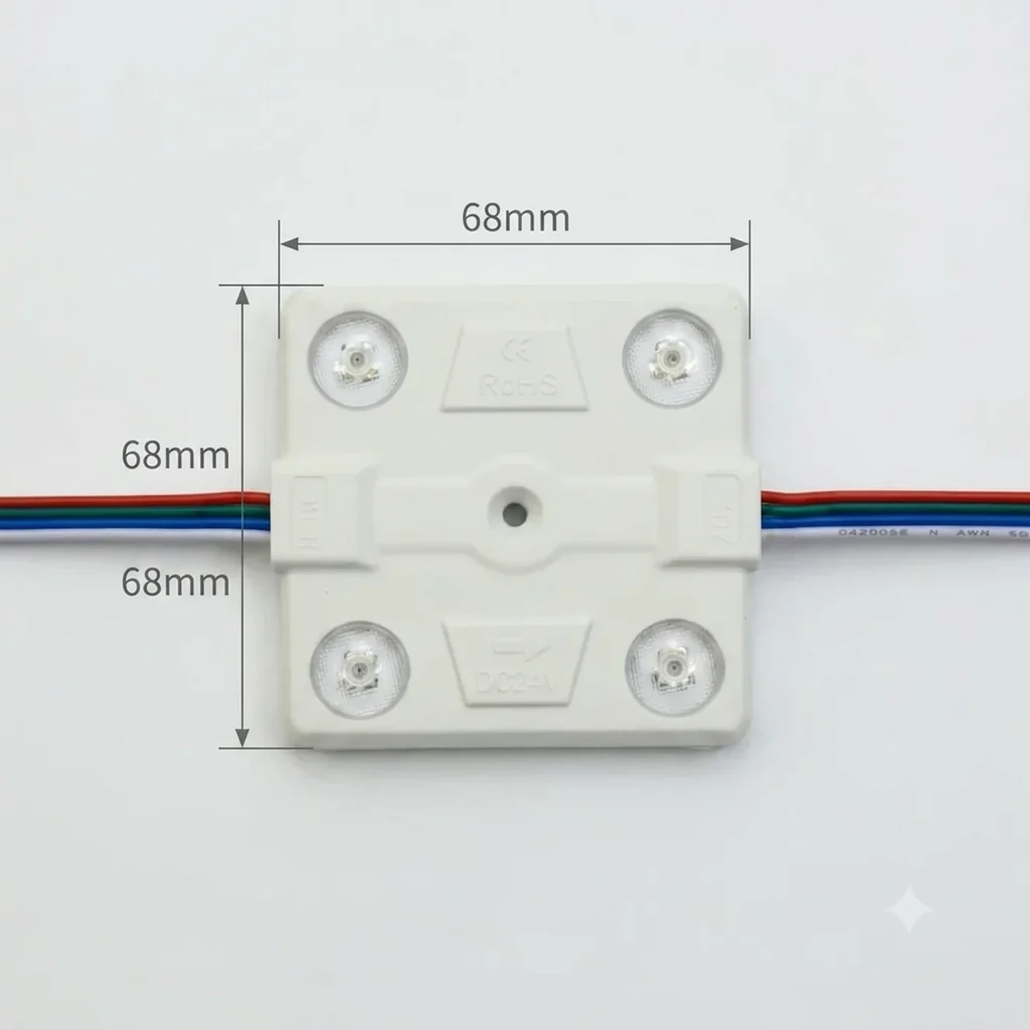 Module LED RGB Pixel Digital SPI 24V 3W (4 diodes IP67) — GPT 30304DRGB S10 modulo led rgb digital 4 diodos 3w 24v dimensiones