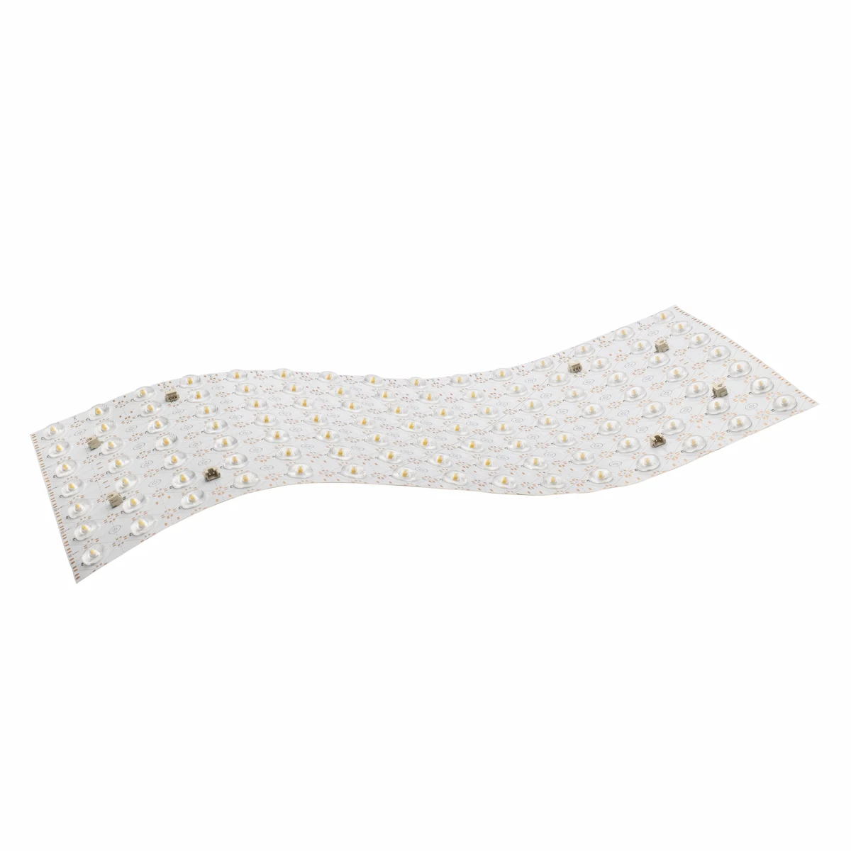 Lámina LED flexible 24V 21W curvada para mostrar su adaptación a cajas de luz y superficies de retroiluminación