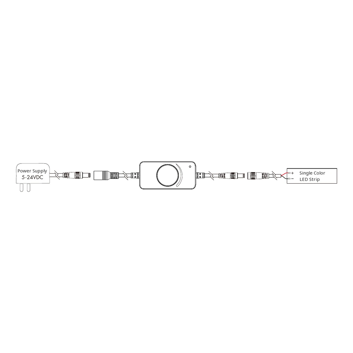 Skydance V1-KD LED dimmer official wiring and installation diagram