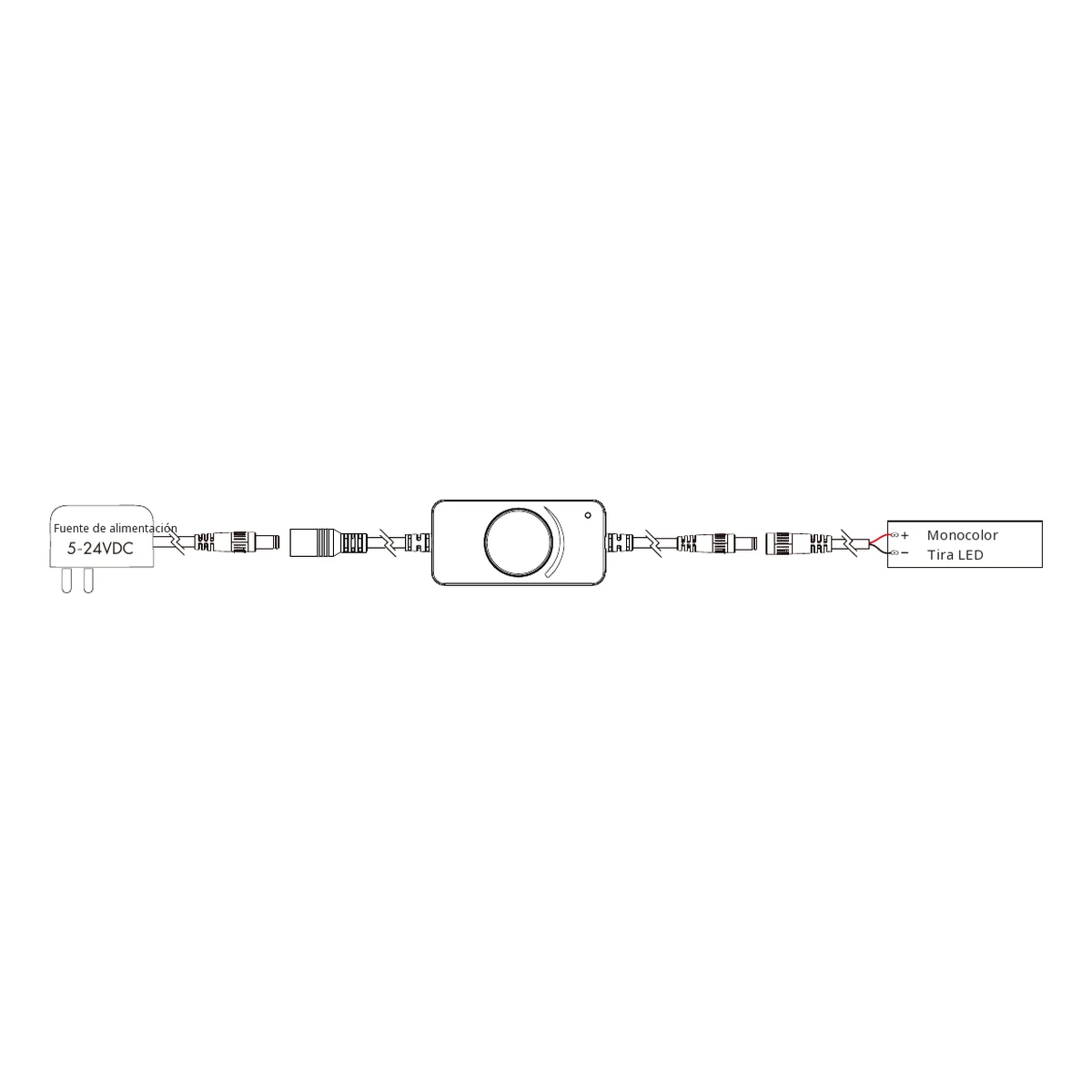 Dimmer LED Skydance V1-KD: esquema oficial de conexión e instalación