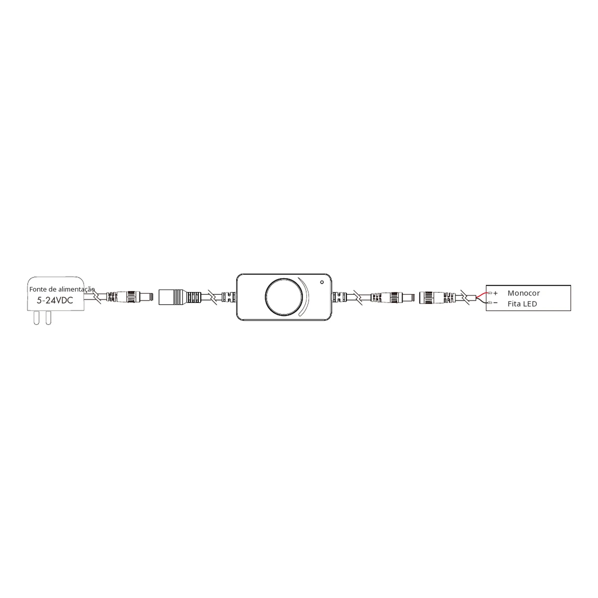 Dimmer LED Skydance V1-KD: esquema oficial de ligação e instalação