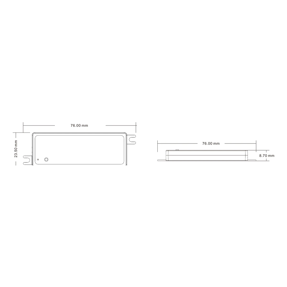 Dimmer LED Skydance V1-M: ficha técnica, controles y croquis de dimensiones