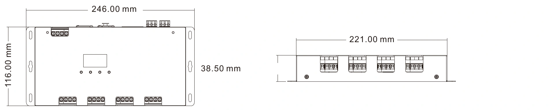 Decodificador DMX512 RDM 12 canales 5A 12-24V IP20 – D12A — dmx d12a technical es