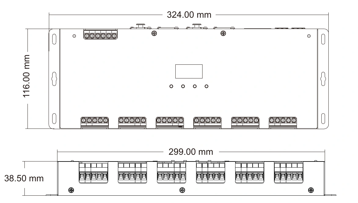 DMX512 RDM Decoder 24 channels 4A 12-48V IP20 – D24B — dmx d24b technical