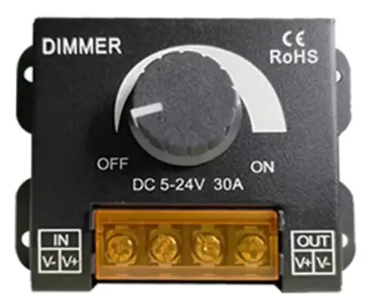 Controlador Dimmer LED 30A 12V-24V monocolor PWM