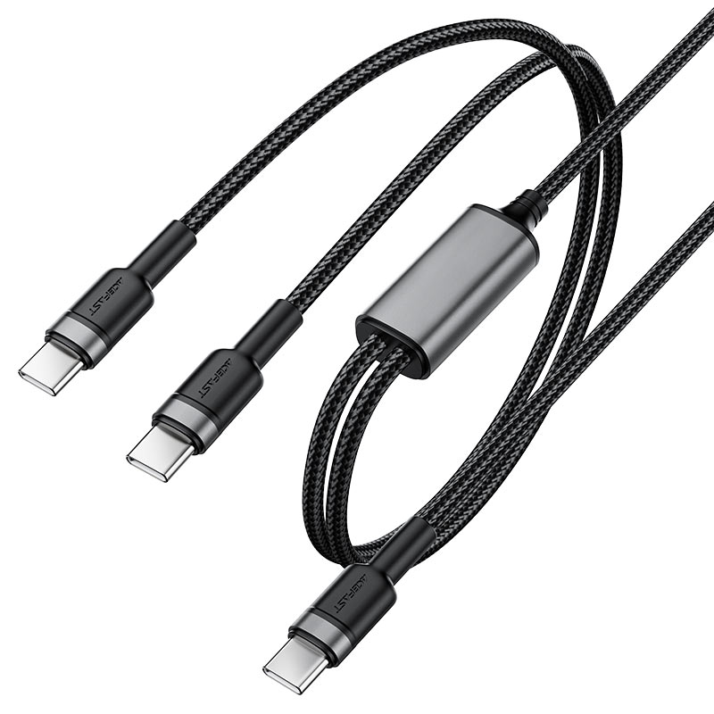 Câble USB-C vers USB-C 100W Double Tressage Nylon
