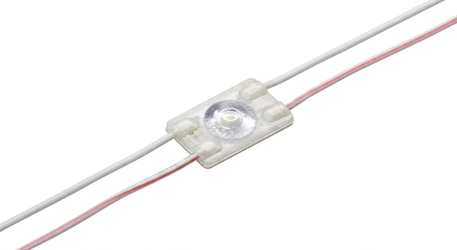 Module LED haute intensité 140 lm/W, 1 diode, 175°, 0,5W, 12VDC, IP67, sur commande