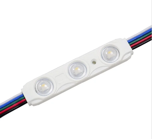 Módulo LED RGBW 3 díodos SMD5050 0,96W 24V IP65 disponível em 6000K, 4000K e 3000K