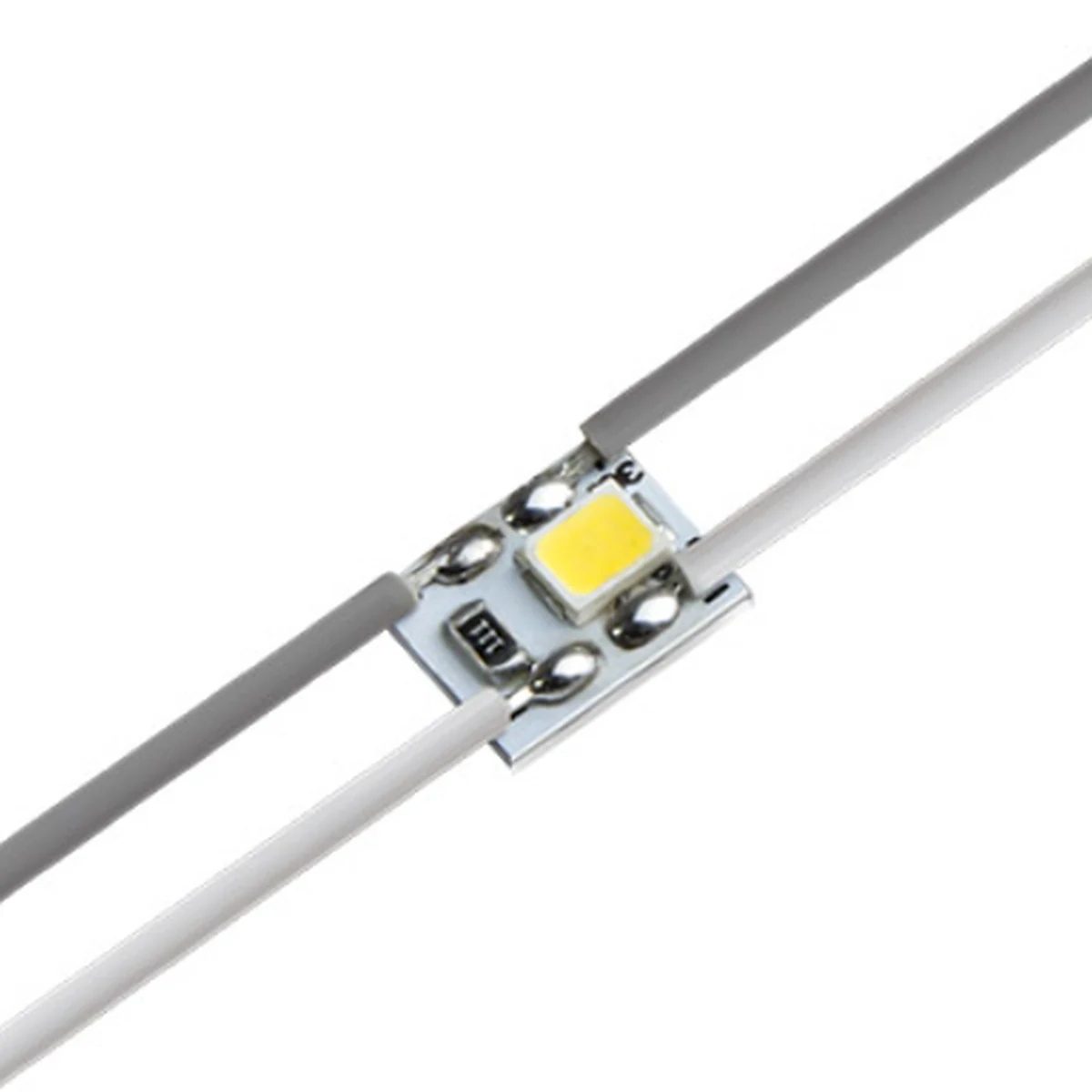 Mini SMD2835 LED module 120° 0.1W IP20 12VDC with aluminum PCB and bipolar cable for indoor signage