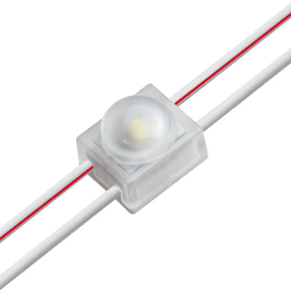Mini LED module SMD2835 160° 0.1W IP67 12VDC with diffuser lens and bipolar cable