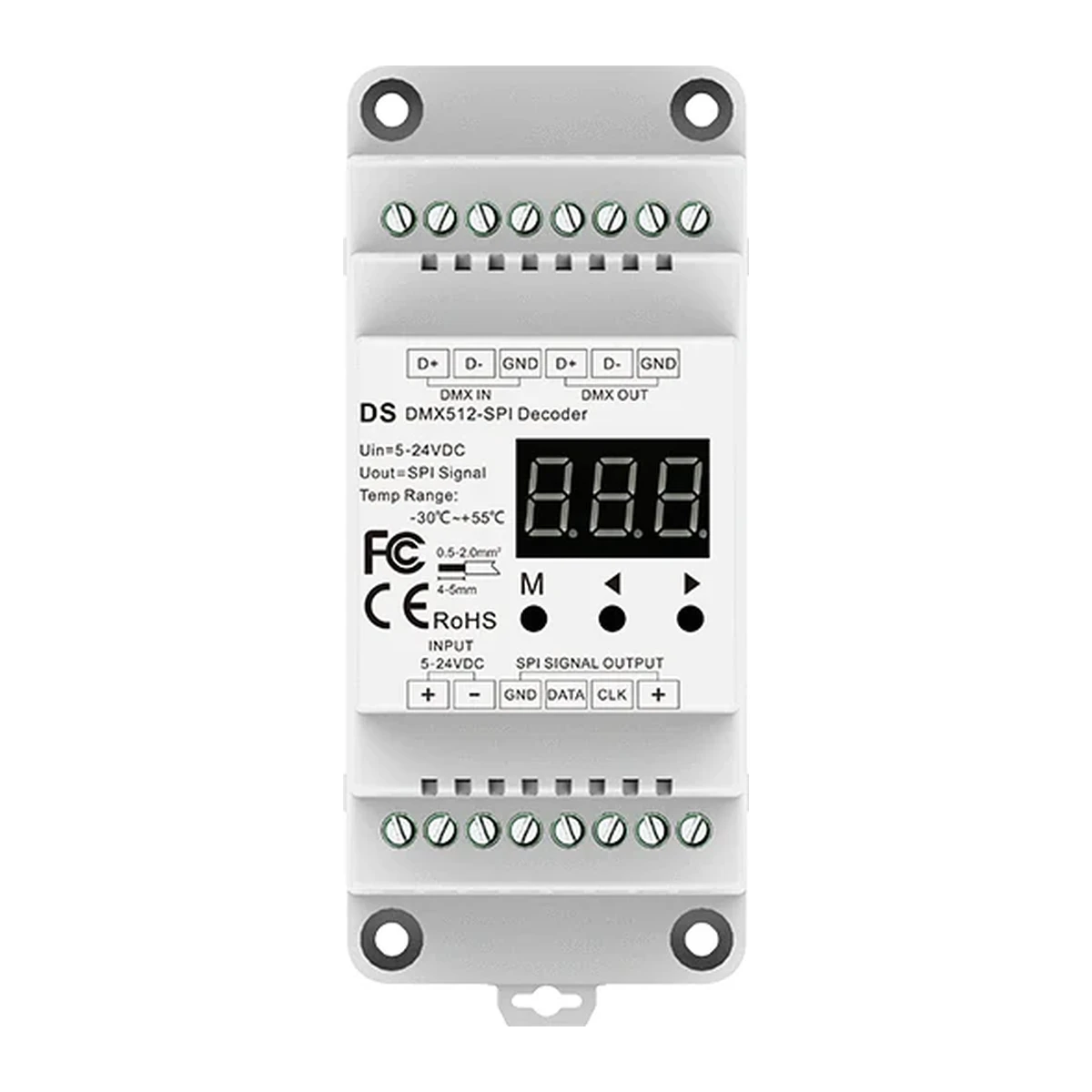 DMX512 to SPI Decoder 5-24V DC IP20 – DS — skydance dmx ds 2 1200 v2
