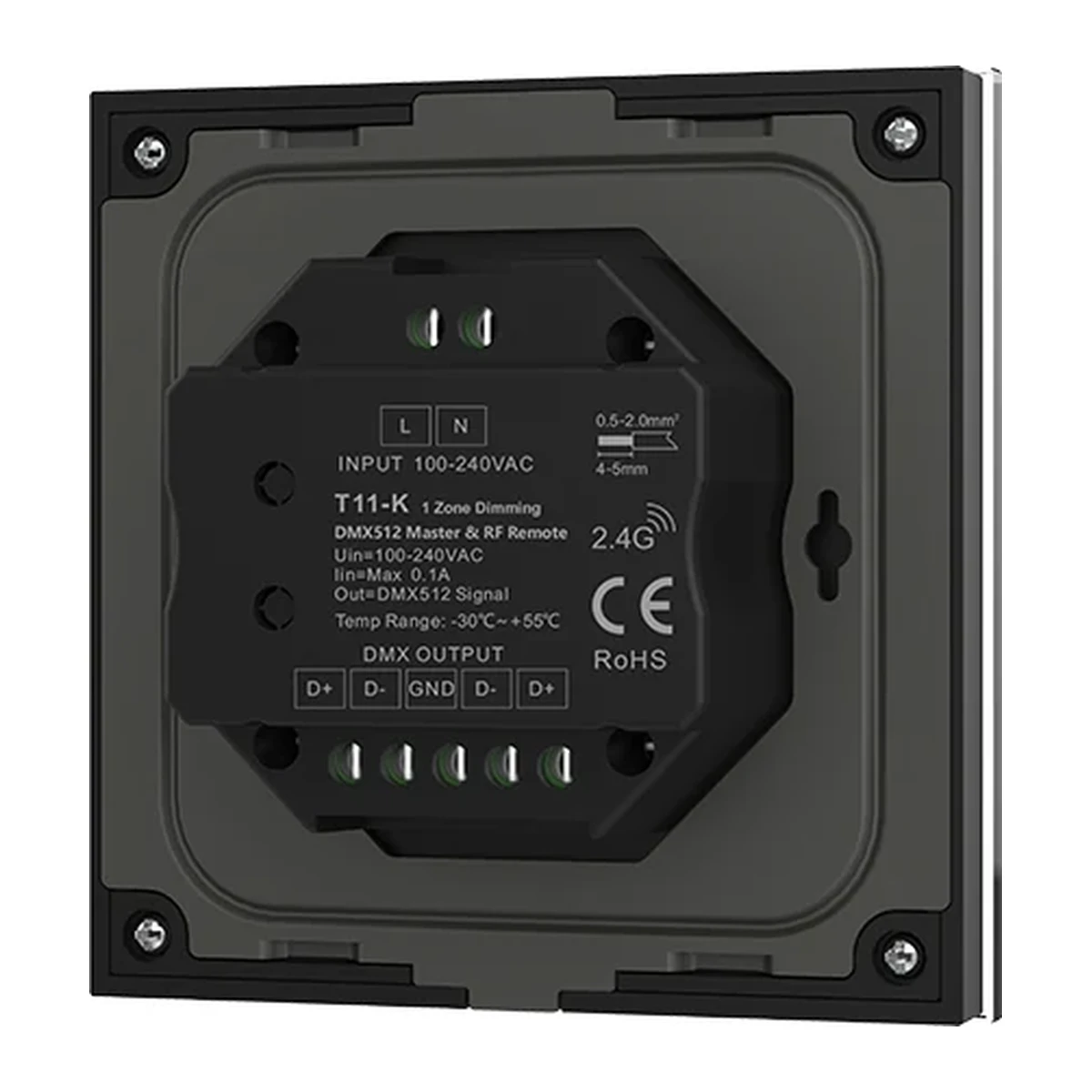 Panneau maître DMX512 rotatif 1 zone monochrome variable – T11-K — skydance dmx t11 k 4 1200 v2