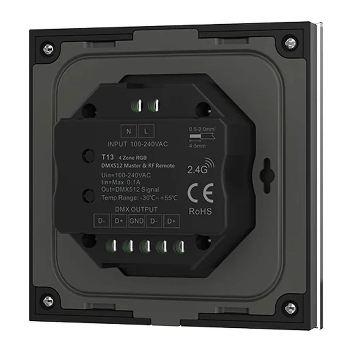 Panneau tactile maître DMX512 4 zones RGB – T13 — skydance dmx t13 4 1200 v2