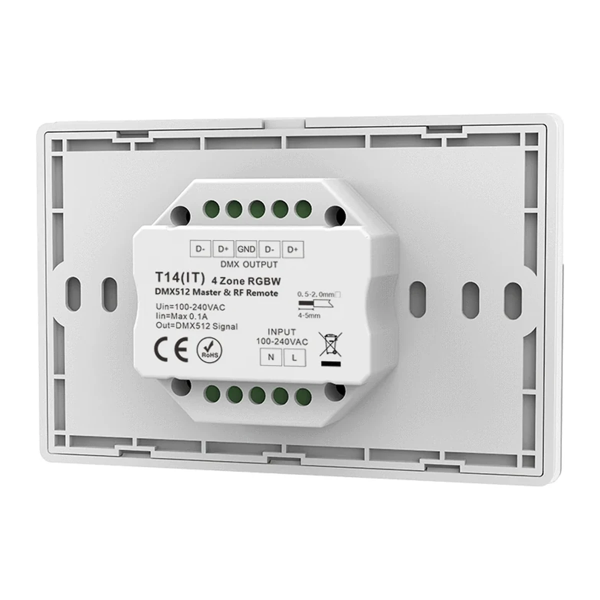 Panel táctil máster DMX512 4 zonas RGBW – T14-IT — skydance dmx t14 it 2 1200 v2