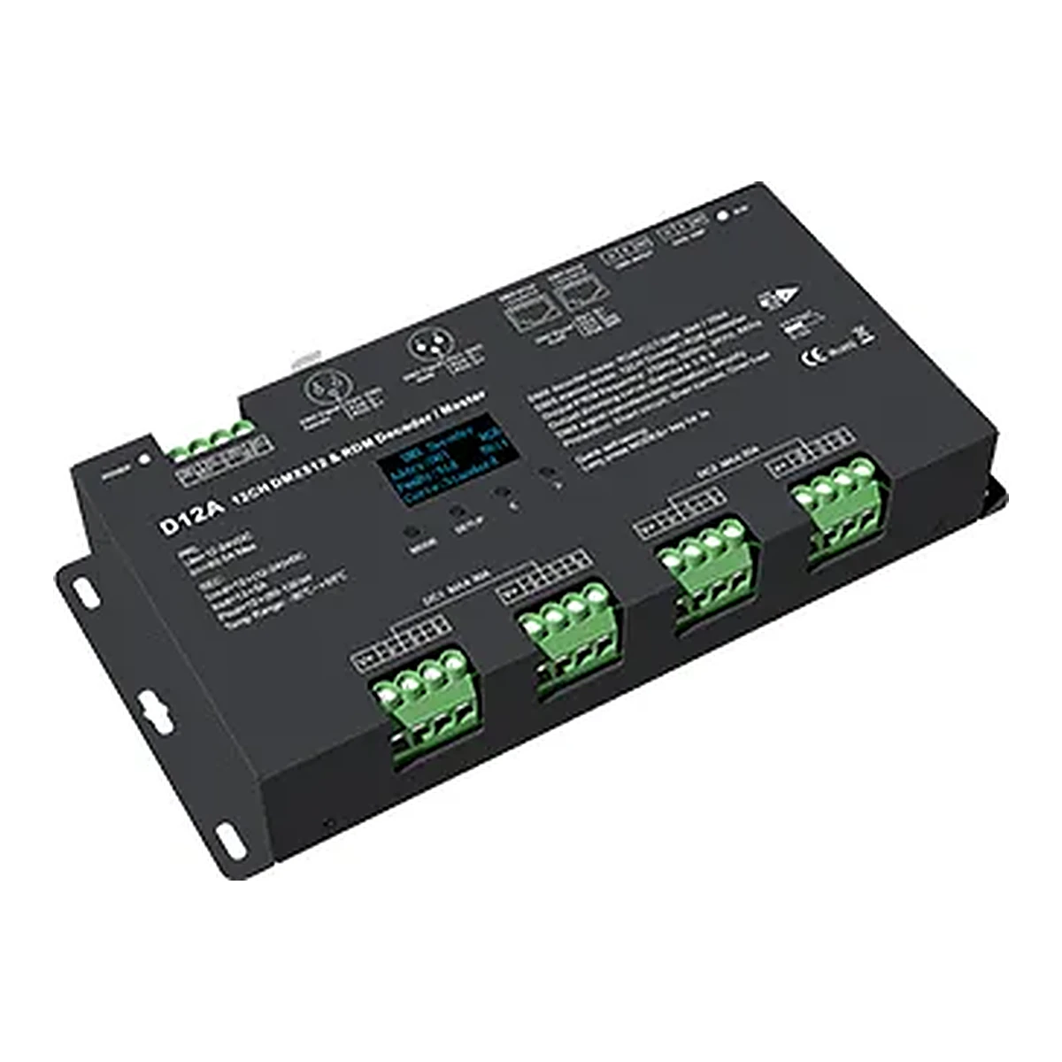 Descodificador DMX512 RDM D12A de 12 canais 5A 12-24V