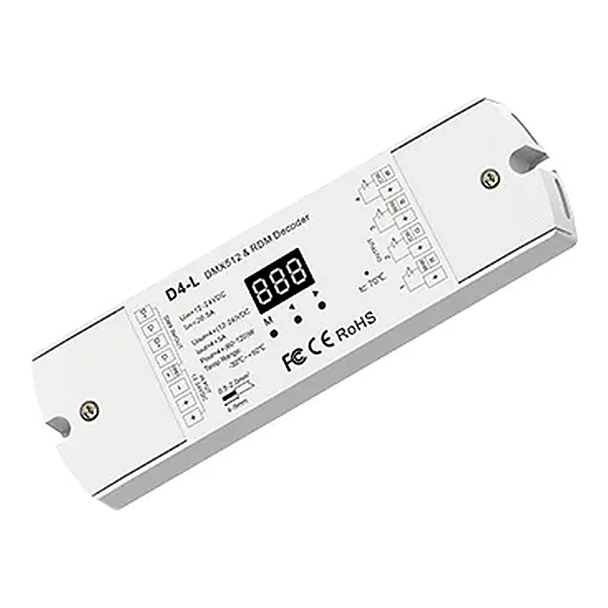 Descodificador DMX512 RDM D4-L de 4 canais 5A 12-48V