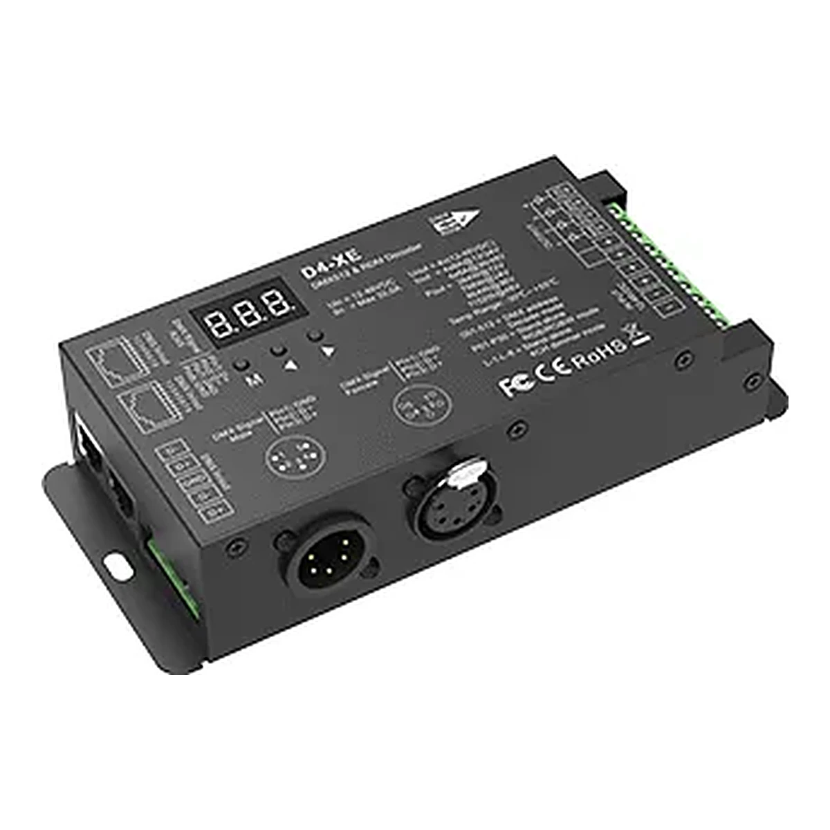 Descodificador DMX512 RDM D4-XE (5 pines) de 4 canais 8A 12-48V
