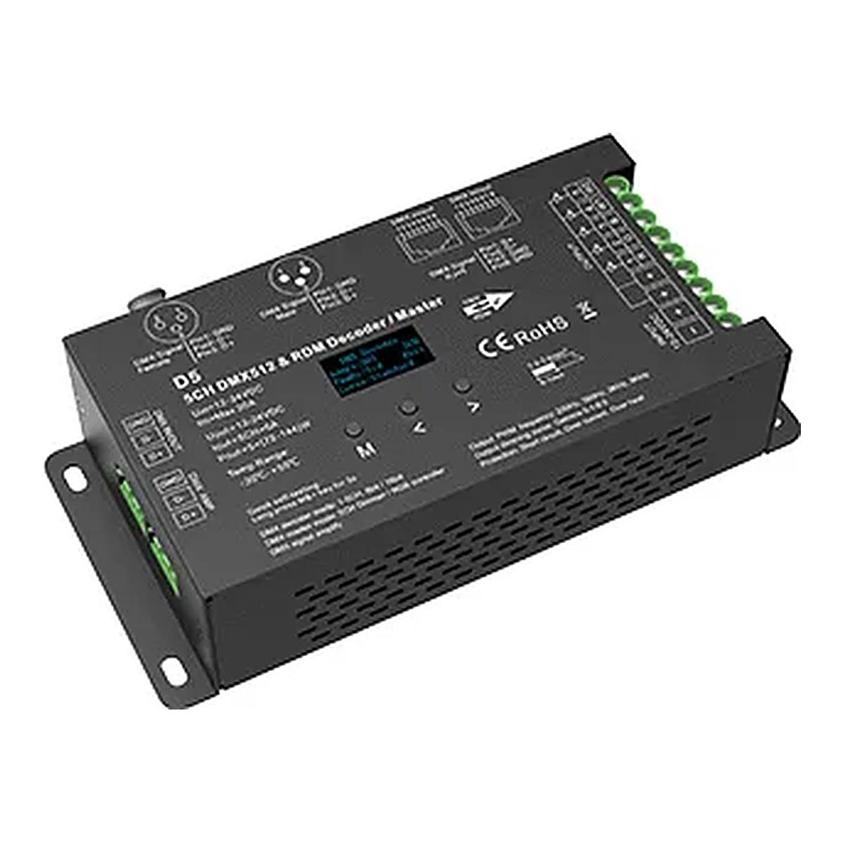 Descodificador DMX512 RDM D5 de 5 canais 6A 12-24V