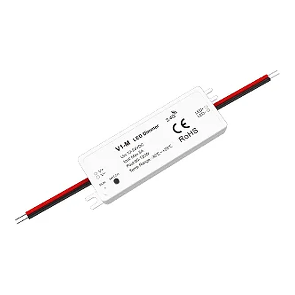 Regulador LED V1-M de 1 canal e 5A para fitas LED de 12-24V